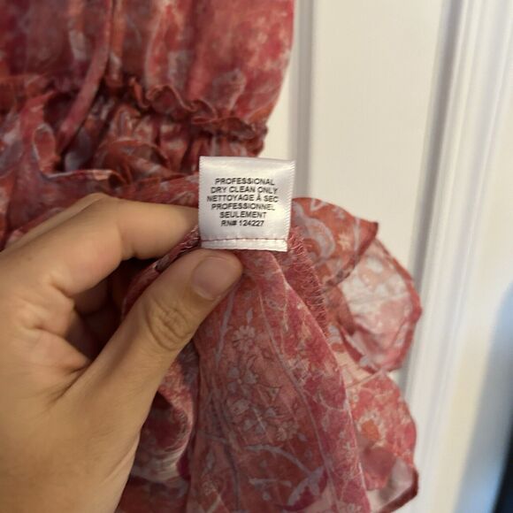 Misa Los Angeles Lilian Dress Washed Rose Pink Womens Size Large Ruffle Mini - Picture 9 of 12